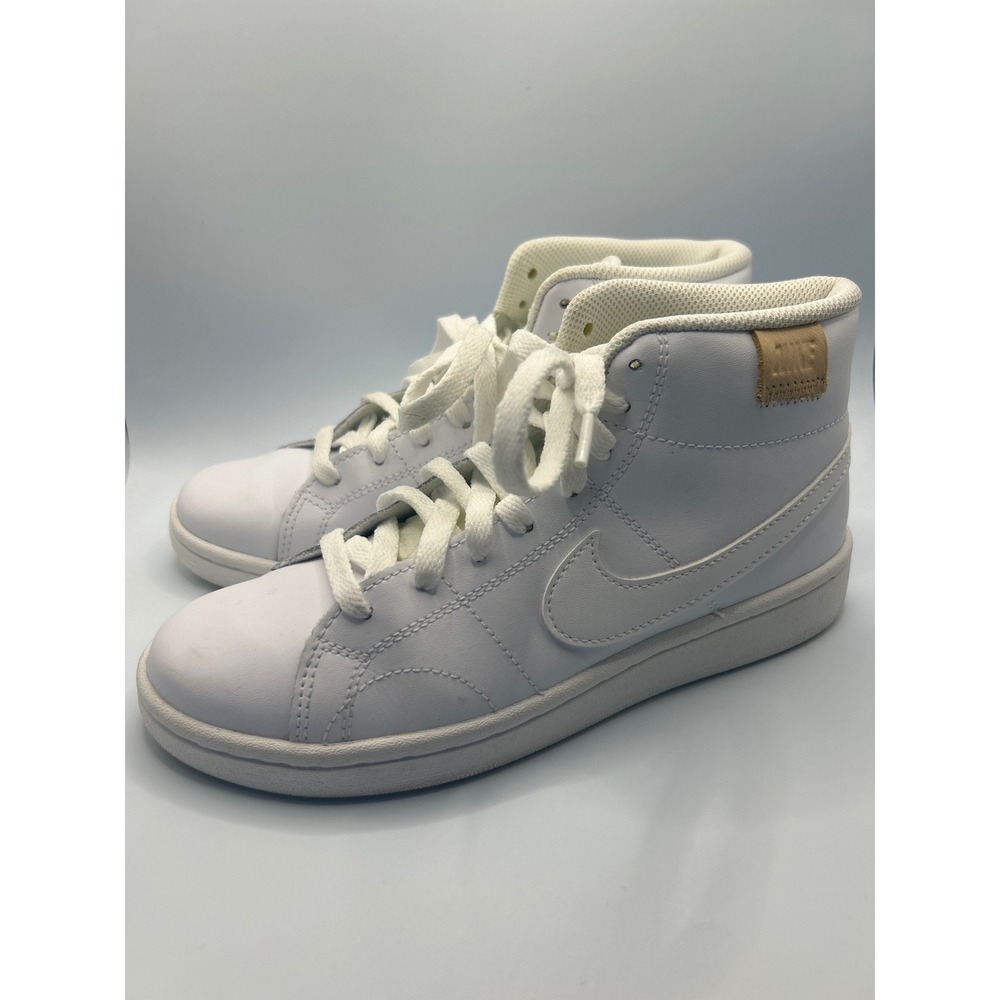 Nike Court Royale High Top Womens White Leather Sneakers 921465-100 Size‎ 7